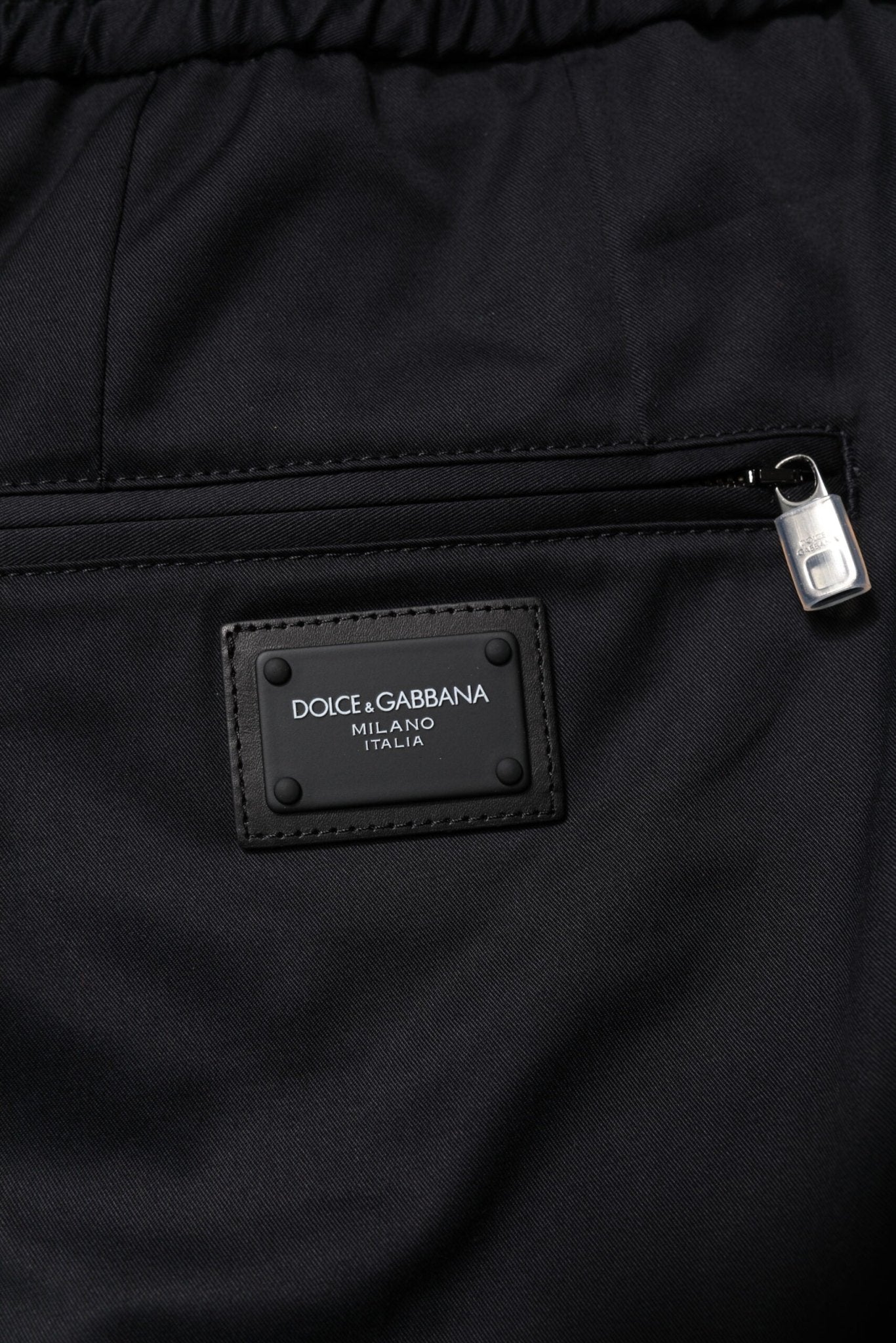 Dolce & Gabbana Dark Blue Cotton Men Jogger Sweatpants Pants - Sandy Store ByNet