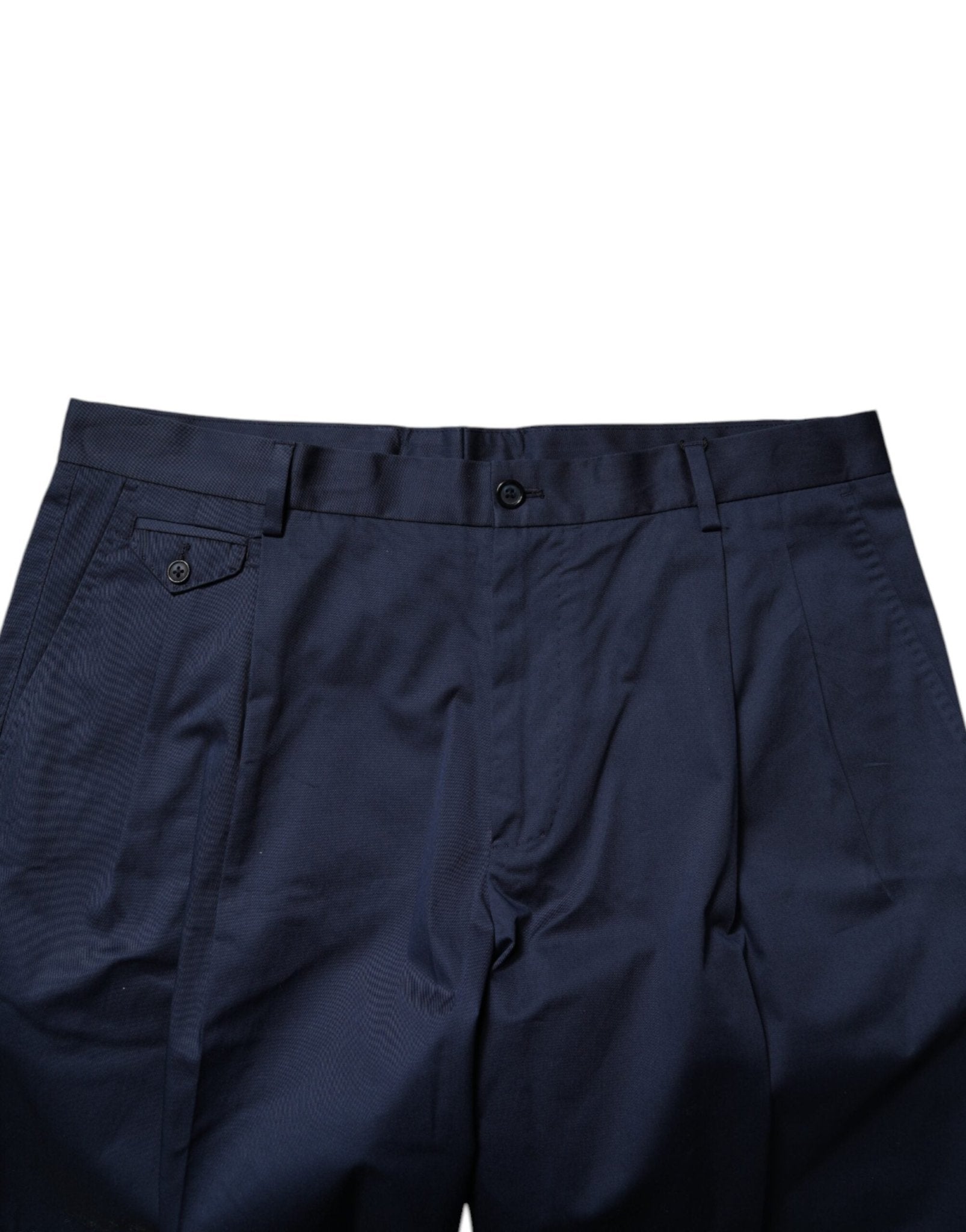 Dolce & Gabbana Dark Blue Cotton Mid Waist Men Bermuda Shorts - Sandy Store ByNet