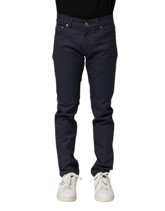 Dolce & Gabbana Dark Blue Cotton Skinny Denim Jeans – IT46 | S par Dolce & Gabbana | Disponible sur Sandy Store ByNet