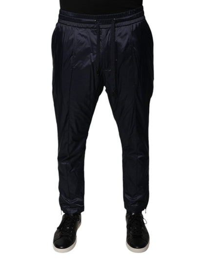 Dolce & Gabbana Dark Blue Cotton Skinny Sweatpants Pants – IT48 | M par Dolce & Gabbana | Disponible sur Sandy Store ByNet