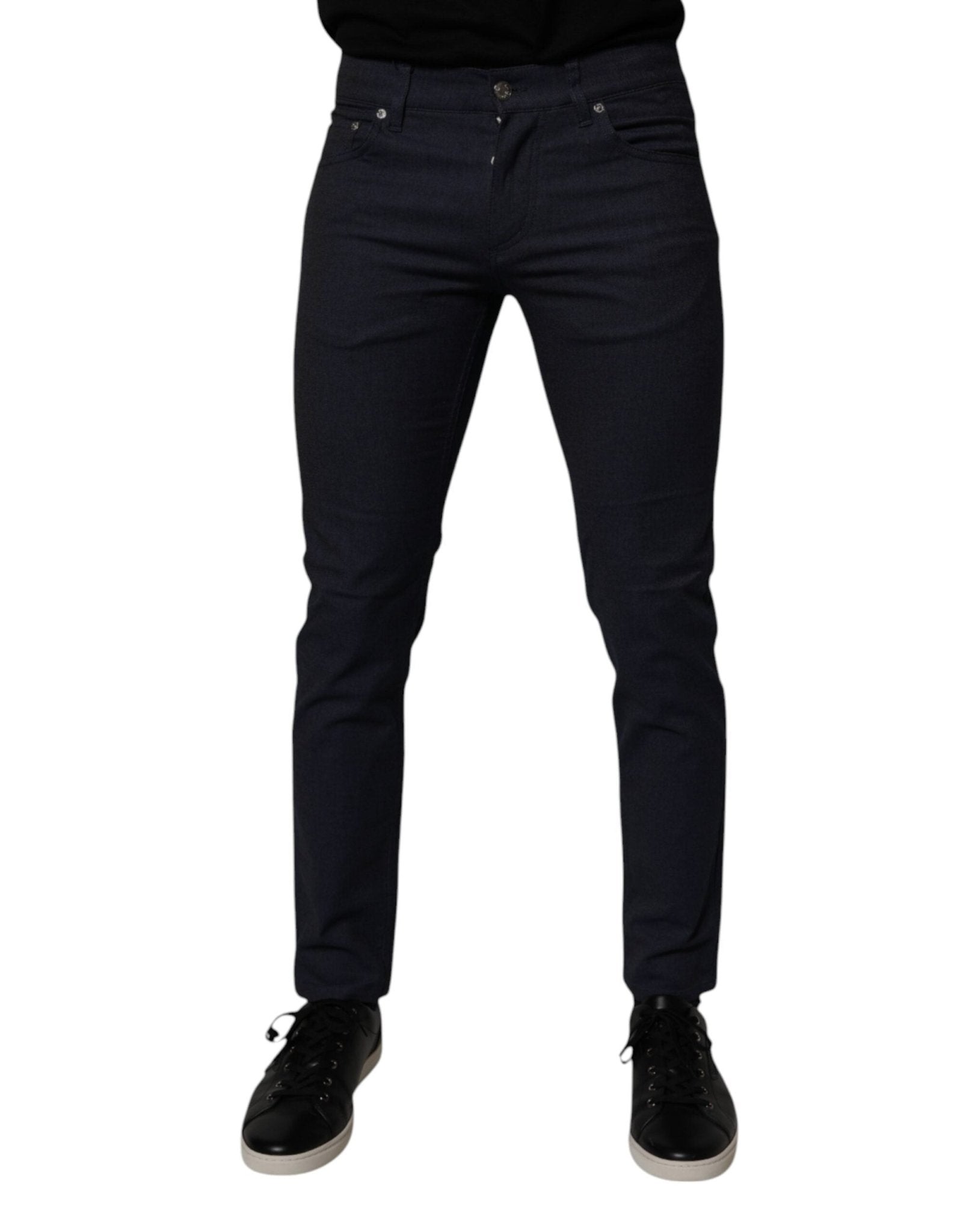 Dolce & Gabbana Dark Blue Cotton Stretch Skinny Denim Jeans – IT44 | XS par Dolce & Gabbana | Disponible sur Sandy Store ByNet