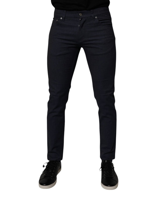 Dolce & Gabbana Dark Blue Cotton Stretch Skinny Denim Jeans – IT44 | XS par Dolce & Gabbana | Disponible sur Sandy Store ByNet