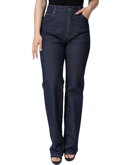 Dolce & Gabbana Dark Blue Cotton Stretch Straight Denim Jeans – IT40|S par Dolce & Gabbana | Disponible sur Sandy Store ByNet
