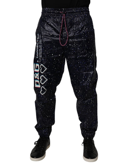 Dolce & Gabbana Dark Blue DG Game Print Cotton Jogger Pants – IT48 | M par Dolce & Gabbana | Disponible sur Sandy Store ByNet