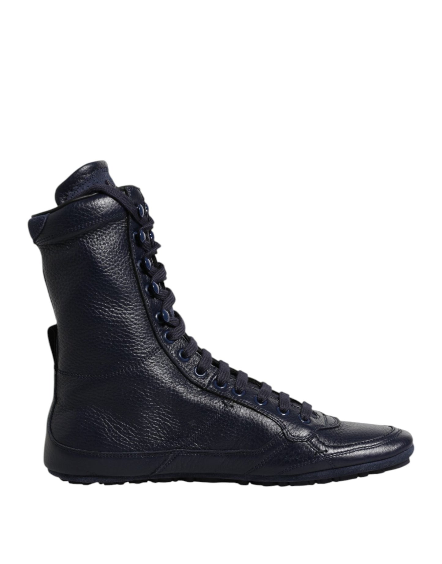 Dolce & Gabbana Dark Blue Leather KING High Top Sneakers Shoes – EU40/US7 par Dolce & Gabbana | Disponible sur Sandy Store ByNet