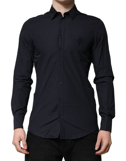 Dolce & Gabbana Dark Blue MARTINI Cotton Dress Formal Shirt – IT38 | XS par Dolce & Gabbana | Disponible sur Sandy Store ByNet