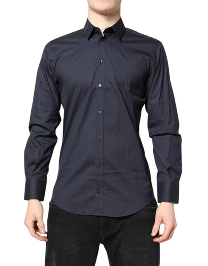 Dolce & Gabbana Dark Blue MARTINI Cotton Dress Formal Shirt – IT39 | S par Dolce & Gabbana | Disponible sur Sandy Store ByNet