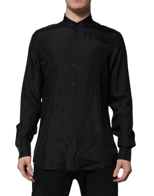 Dolce & Gabbana Dark Blue Silk MARTINI Men Formal Dress Shirt – IT41 | L par Dolce & Gabbana | Disponible sur Sandy Store ByNet