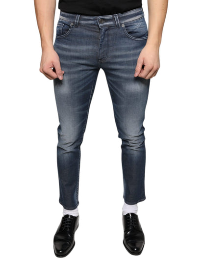 Dolce & Gabbana Dark Blue Washed Cotton Skinny Denim Jeans – IT44 | XS par Dolce & Gabbana | Disponible sur Sandy Store ByNet