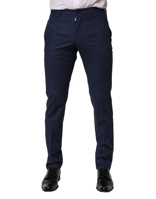 Dolce & Gabbana Dark Blue Wool Dress Formal Pants – IT46 | S par Dolce & Gabbana | Disponible sur Sandy Store ByNet