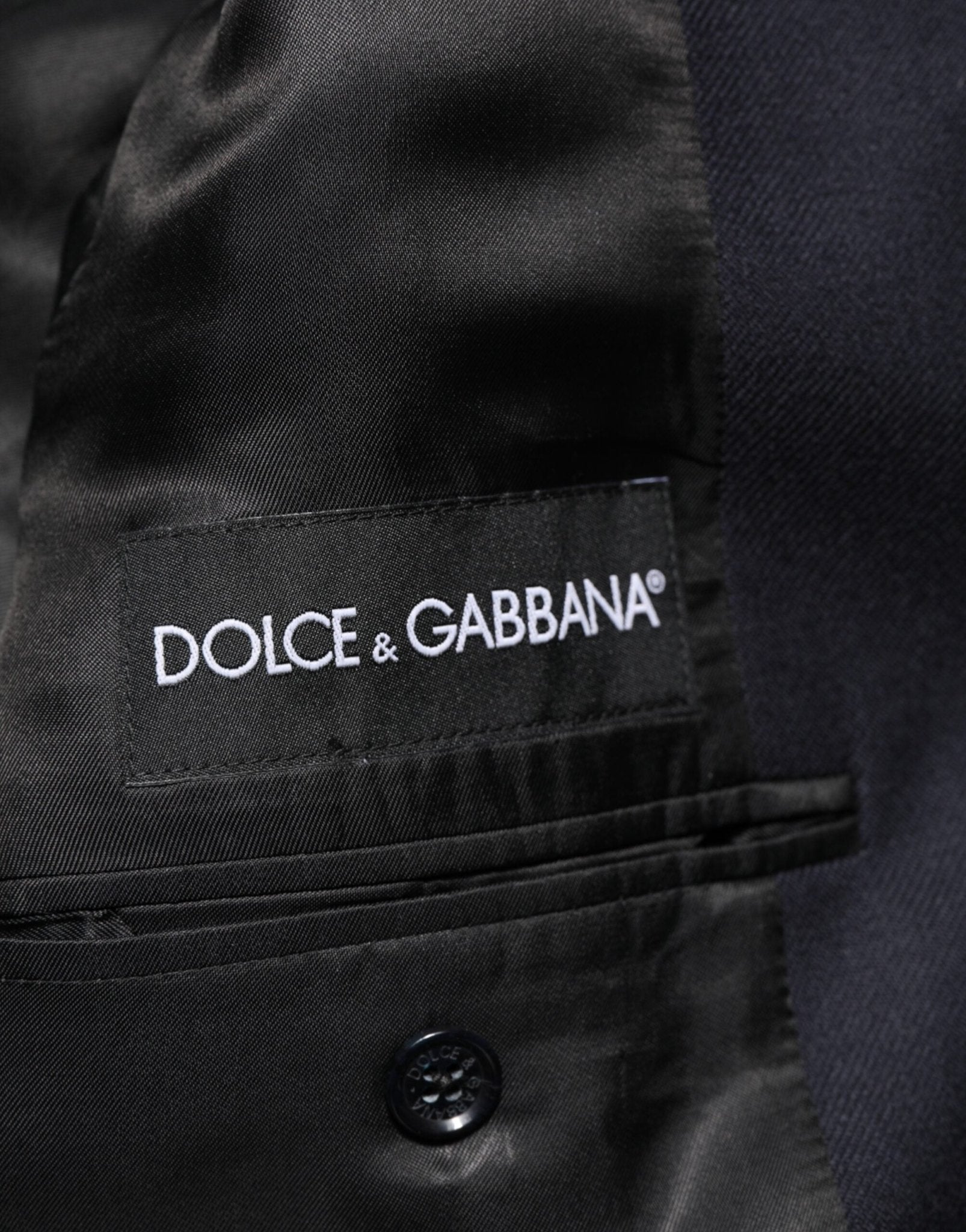 Dolce & Gabbana Dark Blue Wool Men Jacket Coat Blazer Suit – IT50 | L par Dolce & Gabbana | Disponible sur Sandy Store ByNet