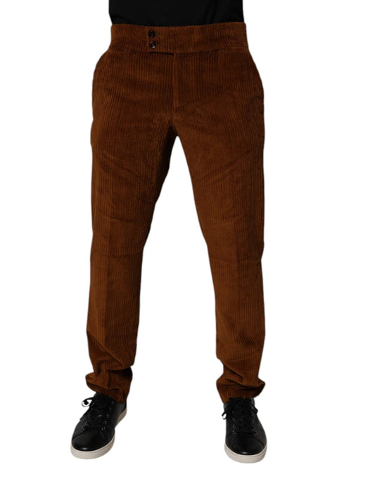 Dolce & Gabbana Dark Brown Corduroy Cotton Skinny Denim Jeans – IT48 | M par Dolce & Gabbana | Disponible sur Sandy Store ByNet