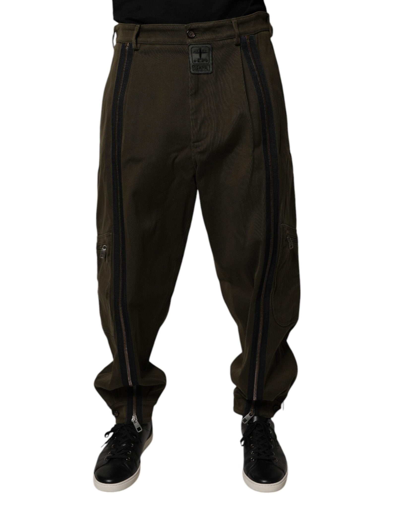 Dolce & Gabbana Dark Brown Cotton Jogger Cargo Pants – IT52 | XL par Dolce & Gabbana | Disponible sur Sandy Store ByNet