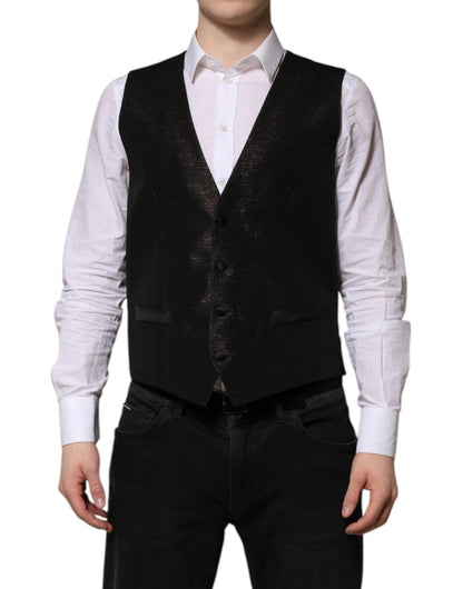 Dolce & Gabbana Dark Brown Dress Formal Men Waistcoat Vest – IT50 | L par Dolce & Gabbana | Disponible sur Sandy Store ByNet