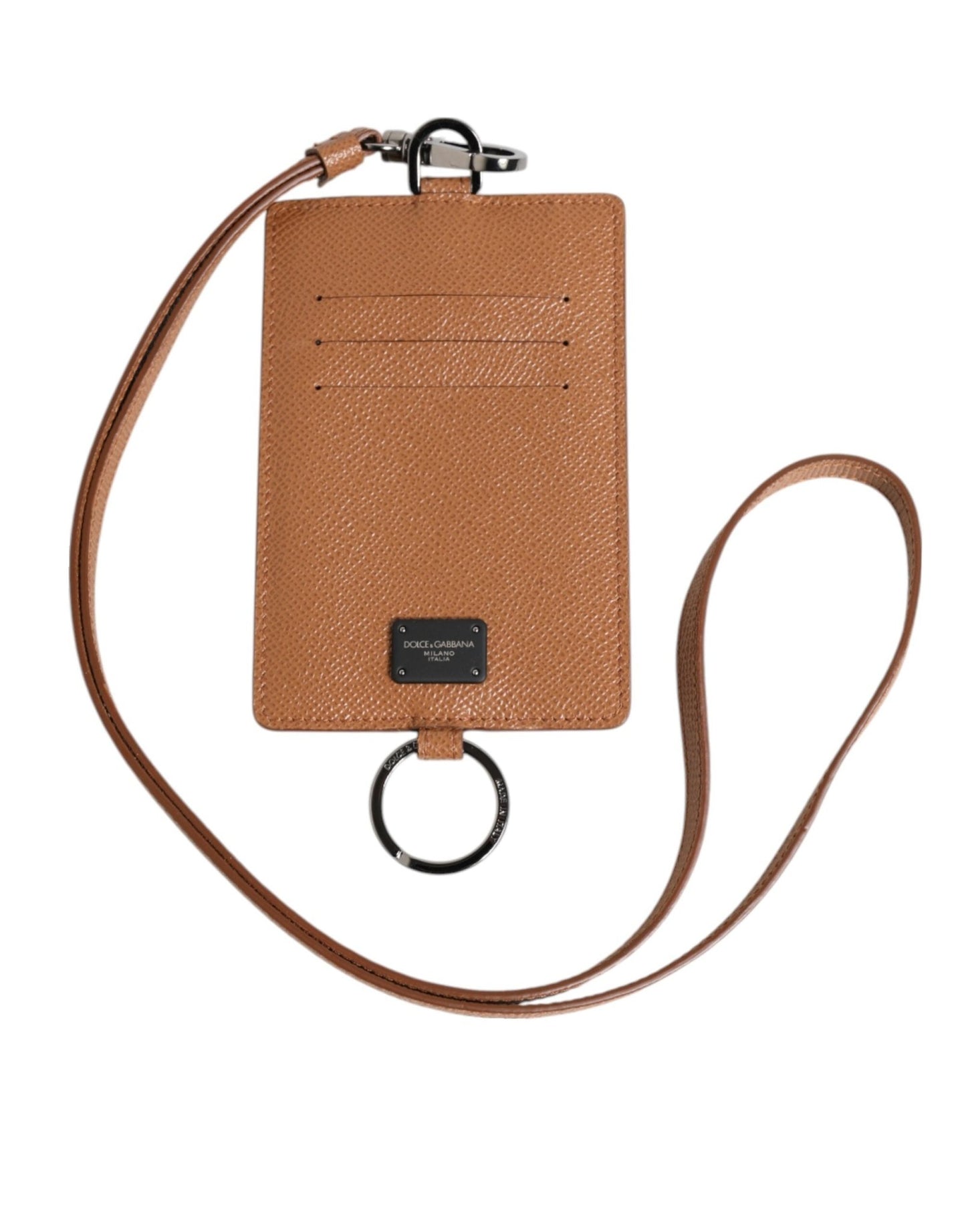 Dolce & Gabbana Dark Brown Leather Lanyard Logo Card Holder Men Wallet – par Dolce & Gabbana | Disponible sur Sandy Store ByNet