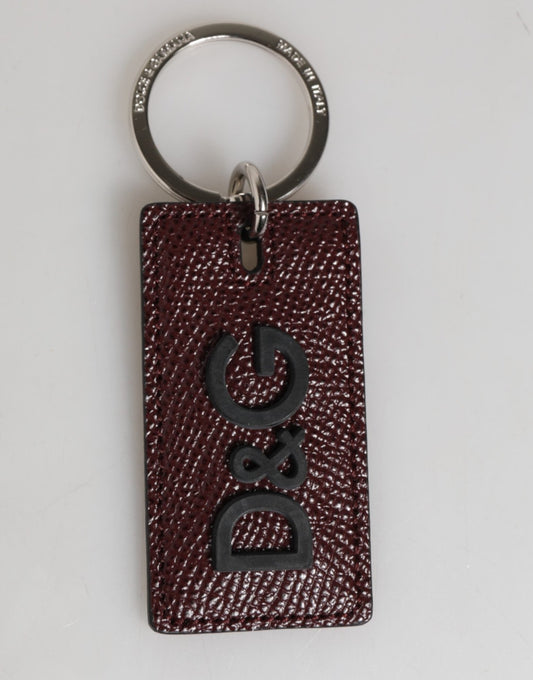 Dolce & Gabbana Dark Brown Leather Logo Metal Ring Men Keychain Keyring – par Dolce & Gabbana | Disponible sur Sandy Store ByNet