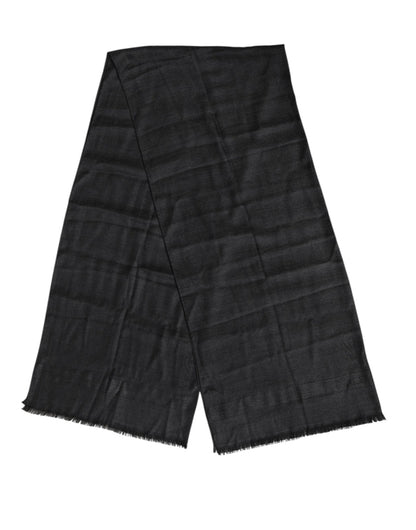 Dolce & Gabbana Dark Gray Cashmere Fringes Neck Warmer Scarf – par Dolce & Gabbana | Disponible sur Sandy Store ByNet