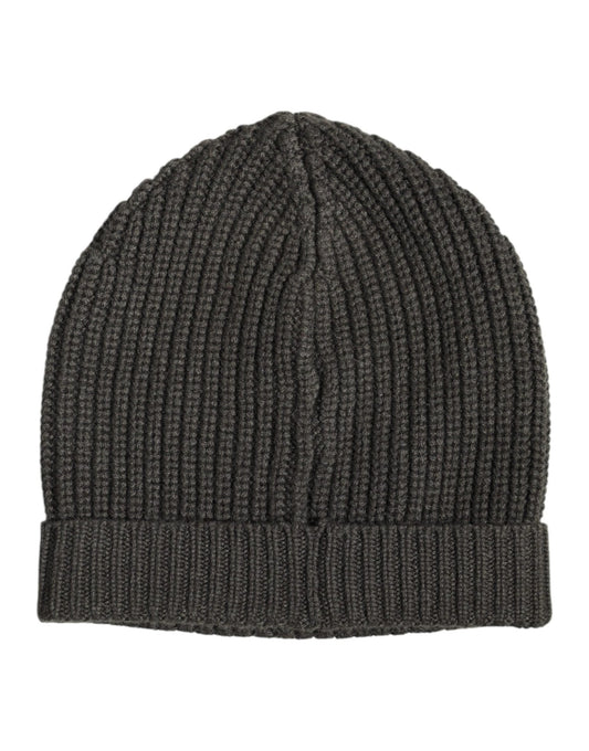 Dolce & Gabbana Dark Gray Cashmere Knit Winter Beanie Hat – par Dolce & Gabbana | Disponible sur Sandy Store ByNet