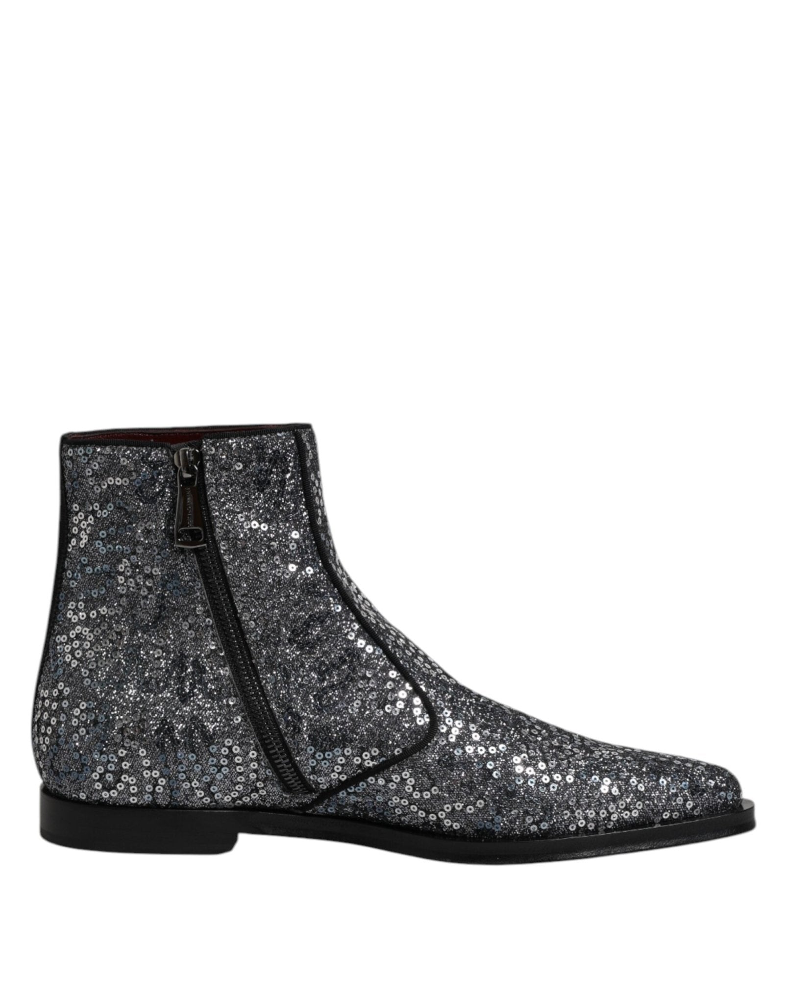 Dolce & Gabbana Dark Gray Cotton Sequined Chelsea Boots Shoes – EU41/US8 par Dolce & Gabbana | Disponible sur Sandy Store ByNet