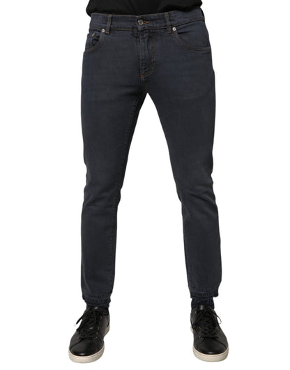 Dolce & Gabbana Dark Gray Cotton Skinny Denim Jeans – IT48 | M par Dolce & Gabbana | Disponible sur Sandy Store ByNet