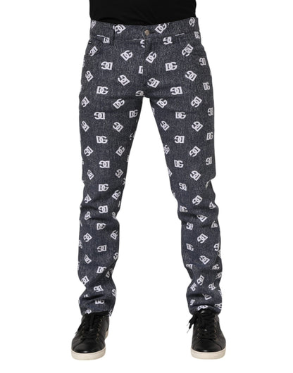 Dolce & Gabbana Dark Gray Logo Cotton Skinny Slim Denim Jeans – IT50 | L par Dolce & Gabbana | Disponible sur Sandy Store ByNet