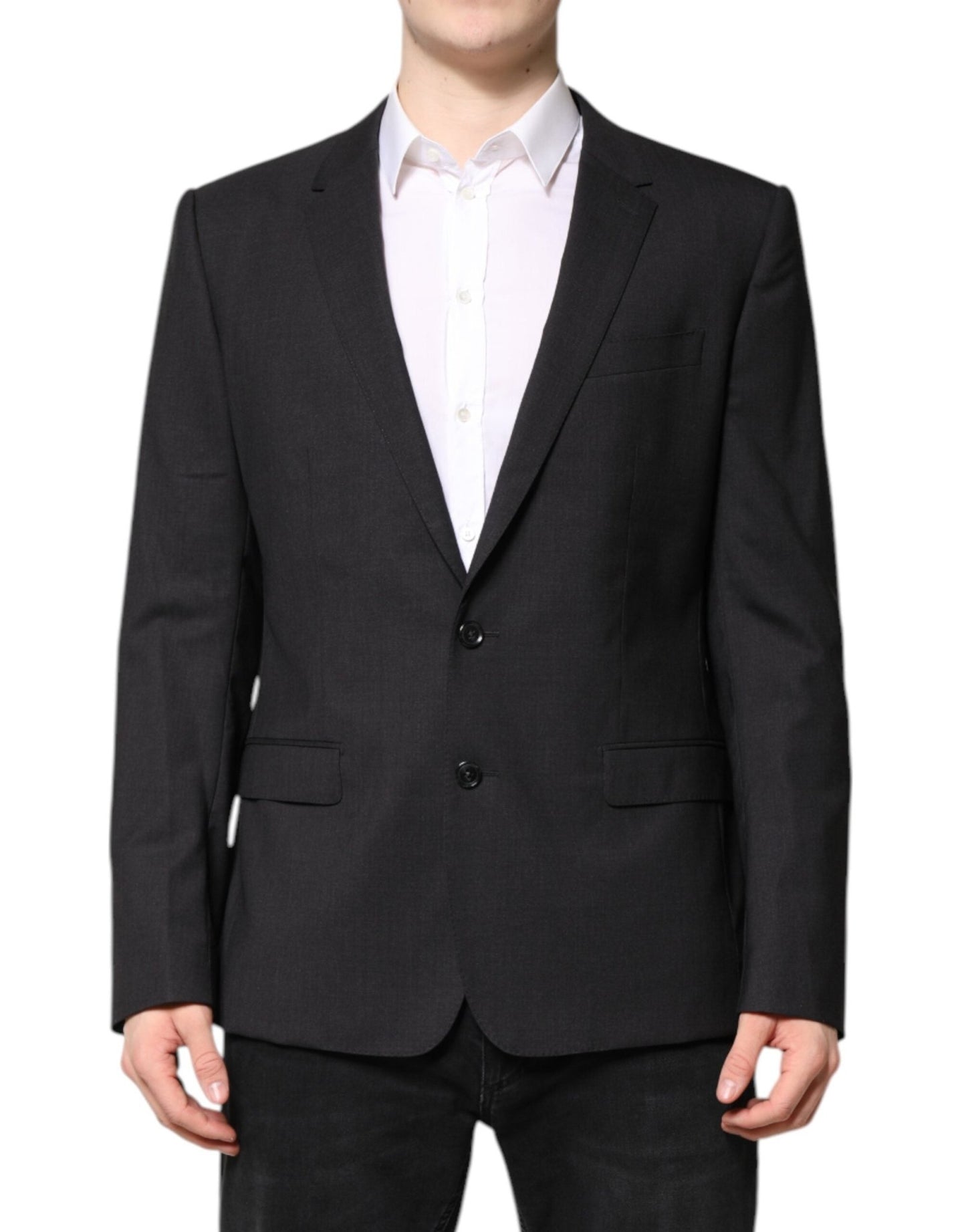 Dolce & Gabbana Dark Gray MARTINI Single Breasted Jacket – IT52 | XL par Dolce & Gabbana | Disponible sur Sandy Store ByNet