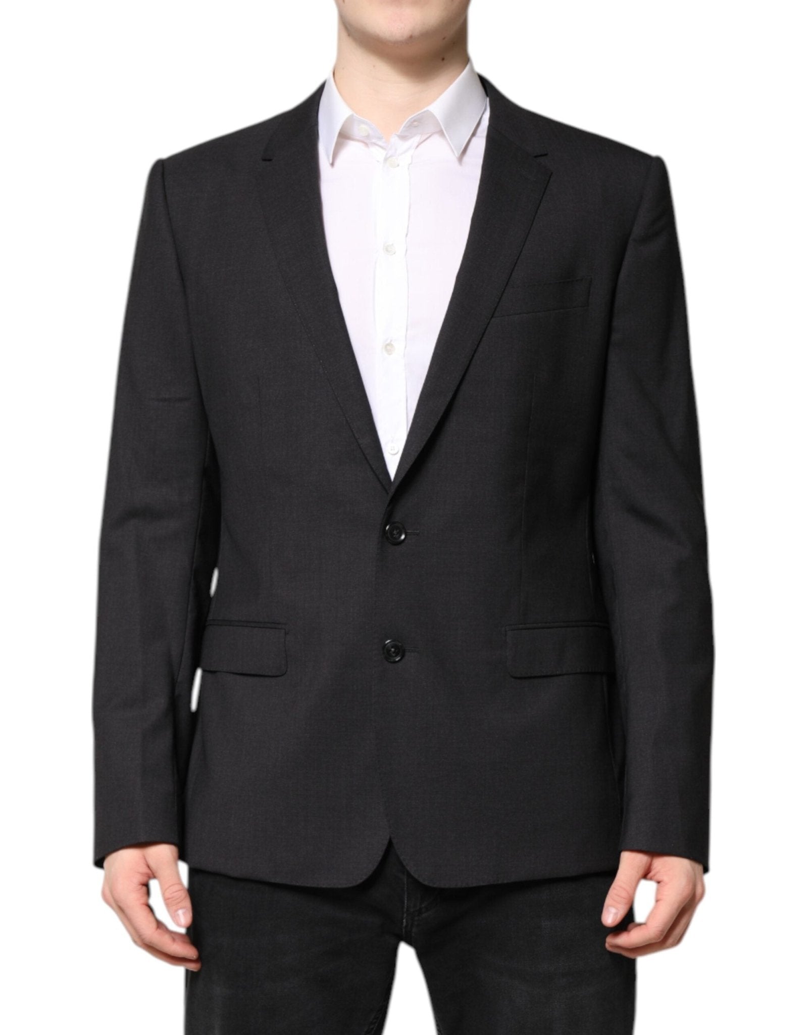 Dolce & Gabbana Dark Gray MARTINI Single Breasted Jacket – IT52 | XL par Dolce & Gabbana | Disponible sur Sandy Store ByNet