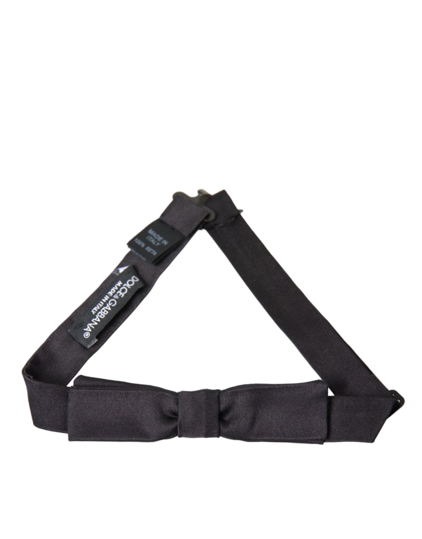 Dolce & Gabbana Dark Gray Silk Adjustable Neck Men Bow Tie – par Dolce & Gabbana | Disponible sur Sandy Store ByNet