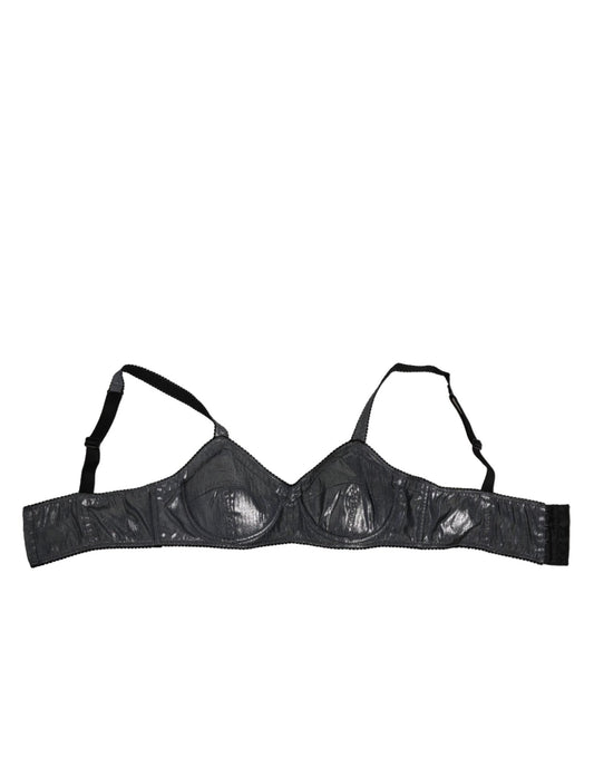 Dolce & Gabbana Dark Gray Silk Stretch Balconcino Bra Underwear – IT2 | S par Dolce & Gabbana | Disponible sur Sandy Store ByNet