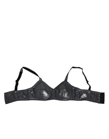 Dolce & Gabbana Dark Gray Silk Stretch Balconcino Bra Underwear – IT2 | S par Dolce & Gabbana | Disponible sur Sandy Store ByNet