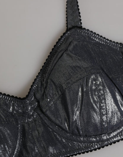 Dolce & Gabbana Dark Gray Silk Stretch Balconcino Bra Underwear – IT2 | S par Dolce & Gabbana | Disponible sur Sandy Store ByNet