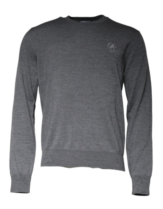 Dolce & Gabbana Dark Gray Wool Crew Neck Pullover Sweater – IT50 | L par Dolce & Gabbana | Disponible sur Sandy Store ByNet