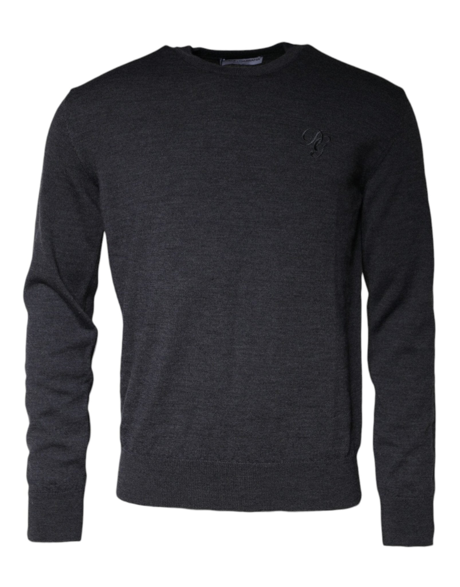 Dolce & Gabbana Dark Gray Wool Crew Neck Pullover Sweater – IT46 | S par Dolce & Gabbana | Disponible sur Sandy Store ByNet