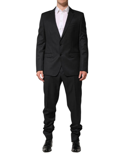 Dolce & Gabbana Dark Gray Wool Single Breasted 2 Piece Suit – IT52 | XL par Dolce & Gabbana | Disponible sur Sandy Store ByNet