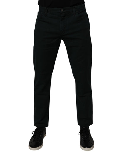 Dolce & Gabbana Dark Green Cotton Loose Men Denim Jeans – IT48 | M par Dolce & Gabbana | Disponible sur Sandy Store ByNet