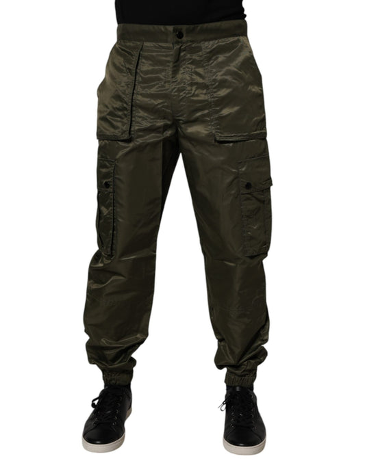 Dolce & Gabbana Dark Green Nylon Cargo Pants – IT48 | M par Dolce & Gabbana | Disponible sur Sandy Store ByNet