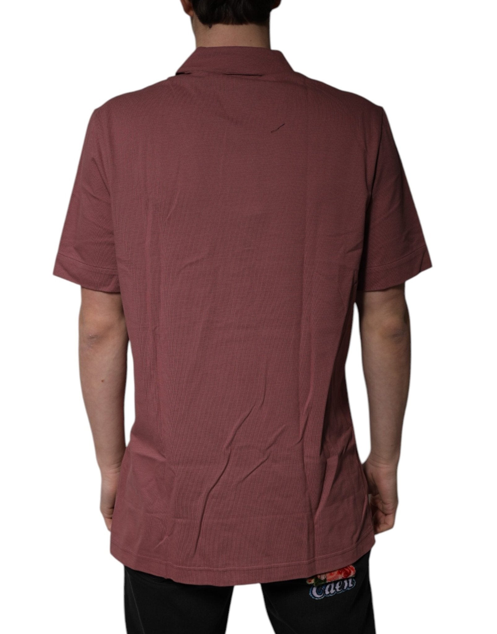 Dolce & Gabbana Dark Pink Button Down Casual Polo Men Shirt - Sandy Store ByNet