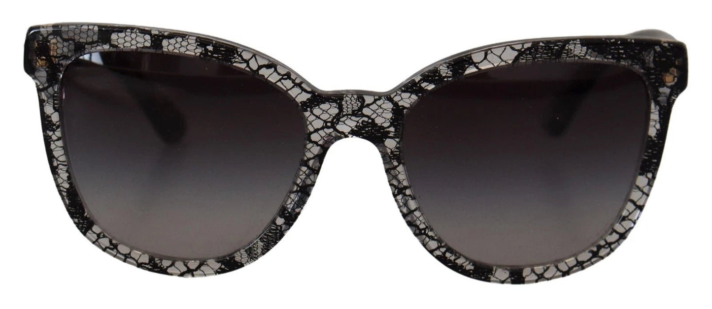 Dolce & Gabbana DG4190 Black Lace Acetate Crystal Round Sunglasses – par Dolce & Gabbana | Disponible sur Sandy Store ByNet