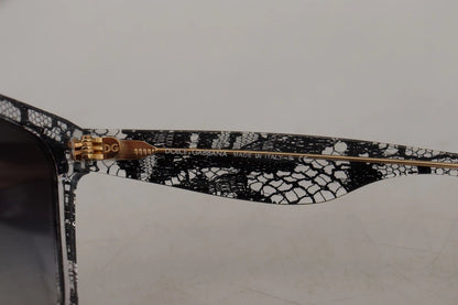 Dolce & Gabbana DG4190 Black Lace Acetate Crystal Round Sunglasses – par Dolce & Gabbana | Disponible sur Sandy Store ByNet
