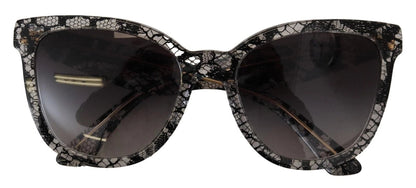 Dolce & Gabbana DG4190 Black Lace Acetate Crystal Round Sunglasses – par Dolce & Gabbana | Disponible sur Sandy Store ByNet