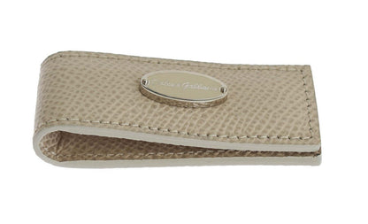 Dolce & Gabbana Elegant Beige Leather Money Clip - Sandy Store ByNet