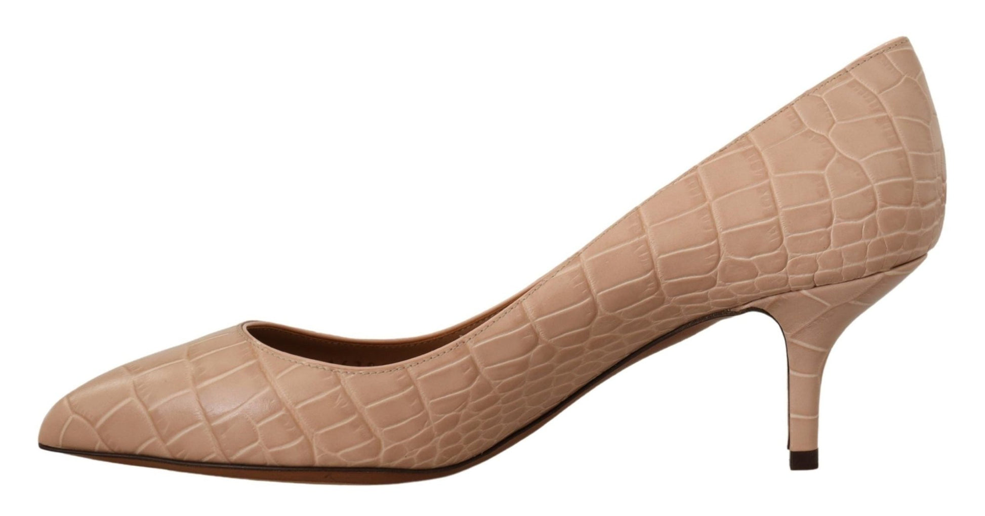 Dolce & Gabbana Elegant Beige Leather Pumps - Sandy Store ByNet