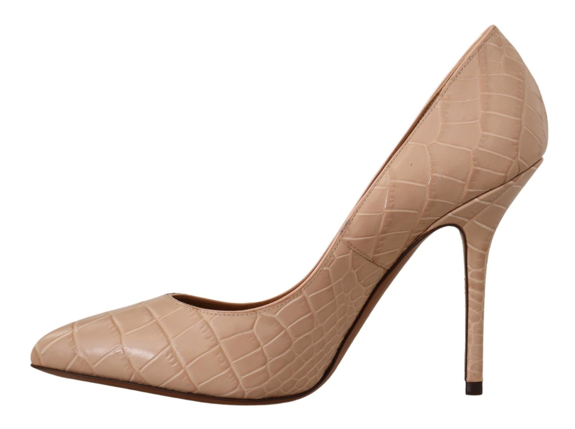 Dolce & Gabbana Elegant Beige Nude Leather Pumps - Sandy Store ByNet