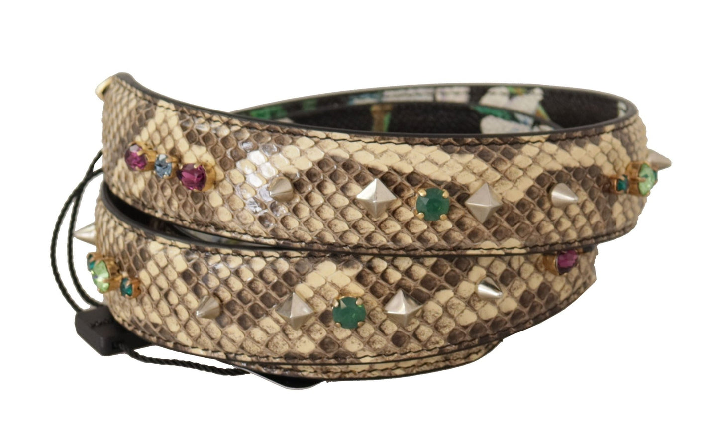 Dolce & Gabbana Elegant Beige Python Leather Shoulder Strap - Sandy Store ByNet