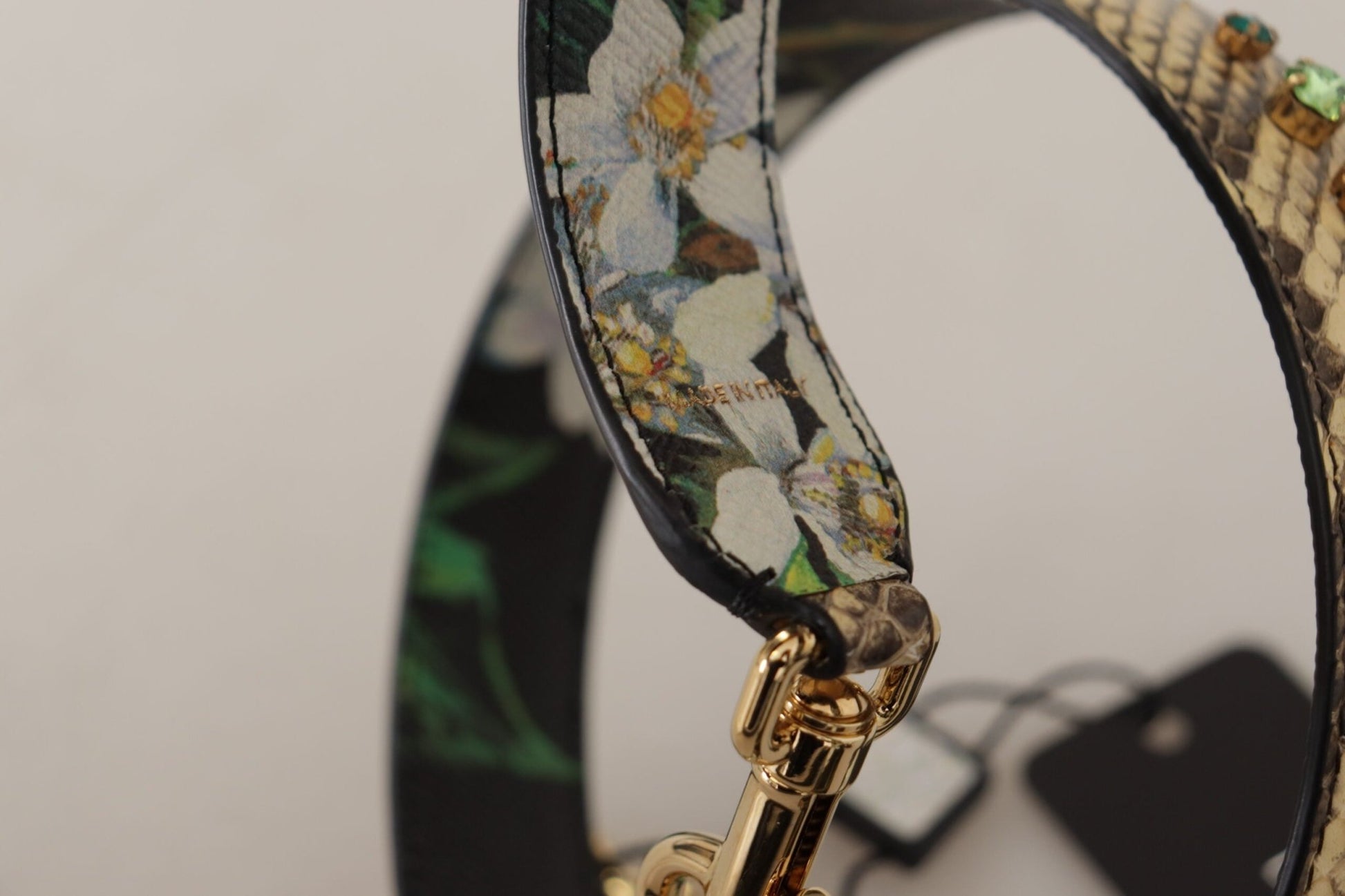 Dolce & Gabbana Elegant Beige Python Leather Shoulder Strap - Sandy Store ByNet