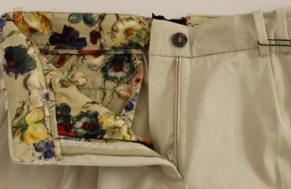 Dolce & Gabbana Elegant Beige Regular Fit Cotton Pants - Sandy Store ByNet