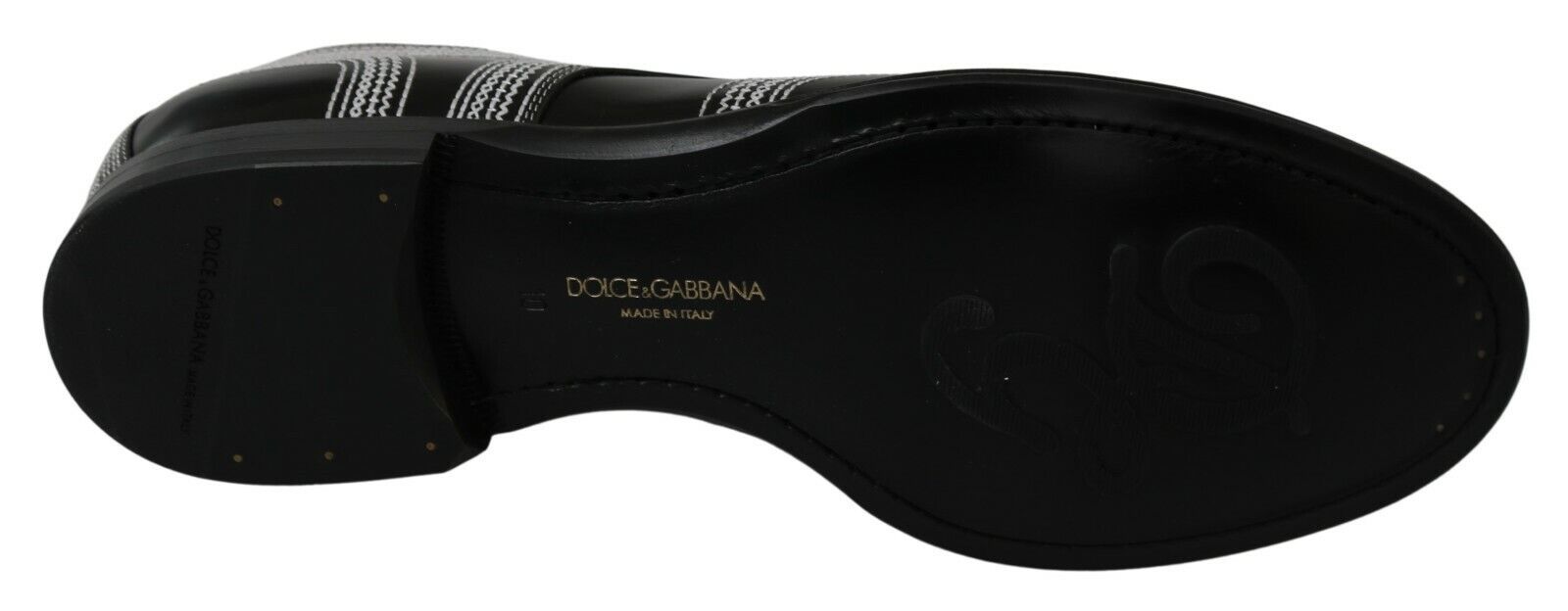Dolce & Gabbana Elegant Black and White Derby Shoes - Sandy Store ByNet