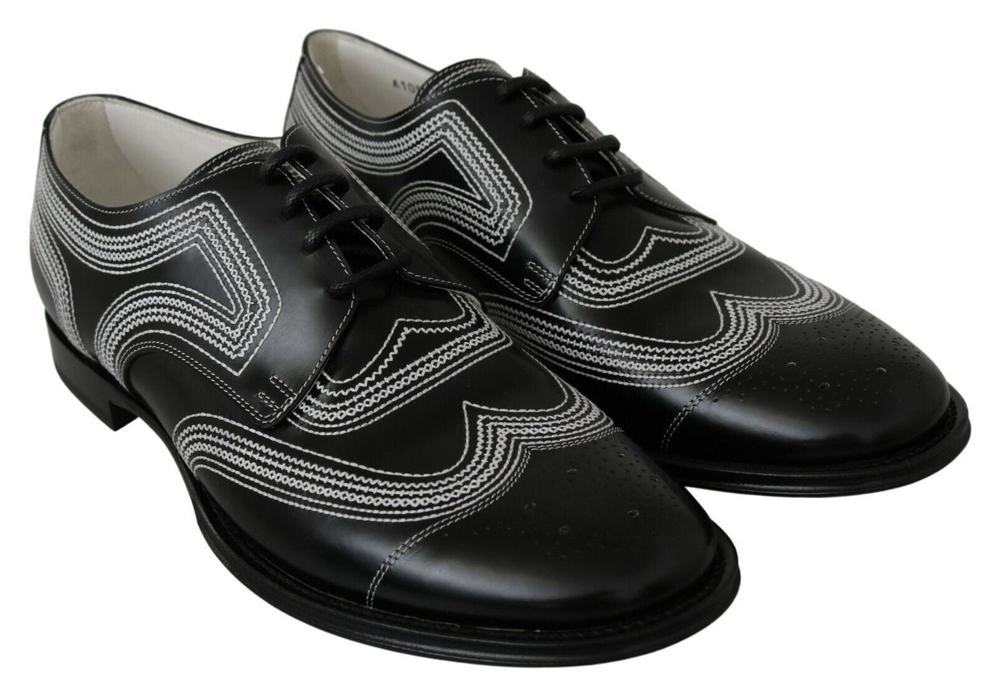 Dolce & Gabbana Elegant Black and White Derby Shoes - Sandy Store ByNet