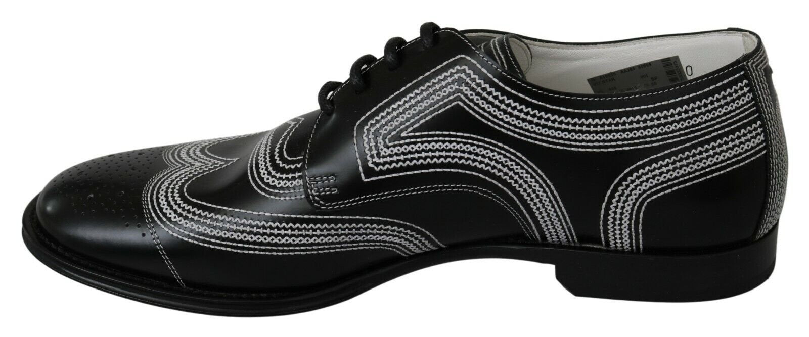 Dolce & Gabbana Elegant Black and White Derby Shoes - Sandy Store ByNet