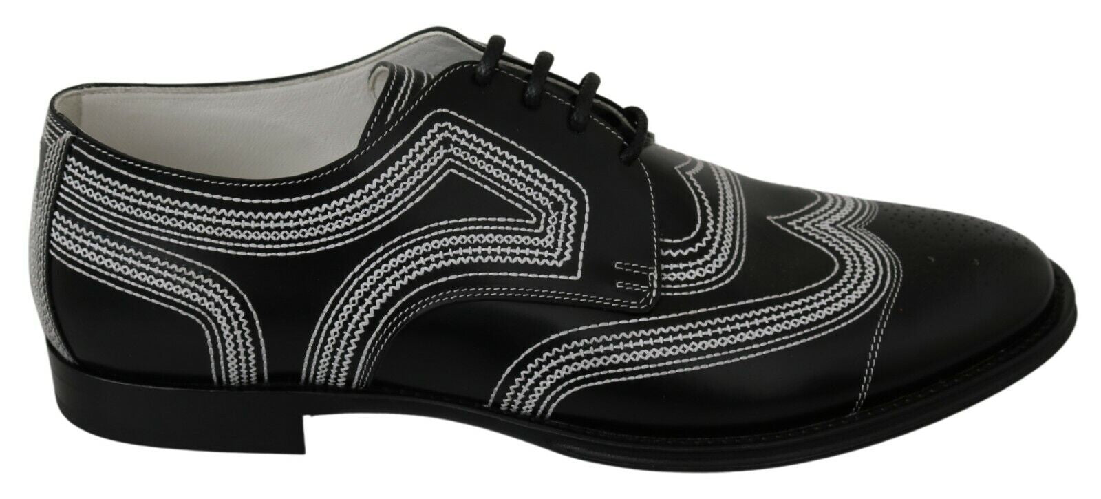 Dolce & Gabbana Elegant Black and White Derby Shoes - Sandy Store ByNet